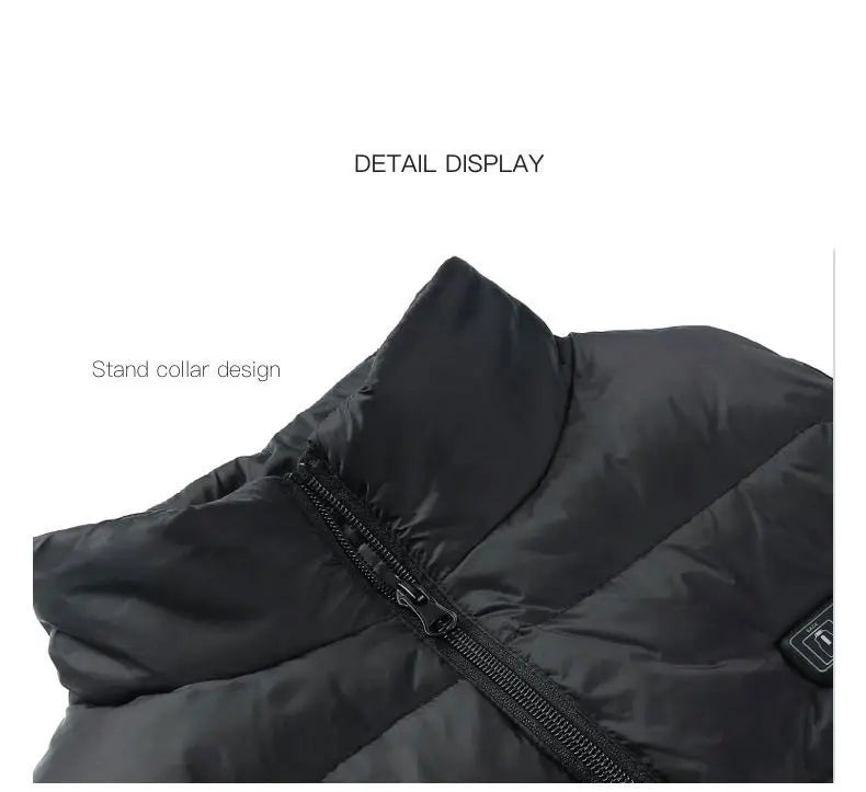 USB Heated Jacket with 9 Zones – Unisex Graphene Heating Vest